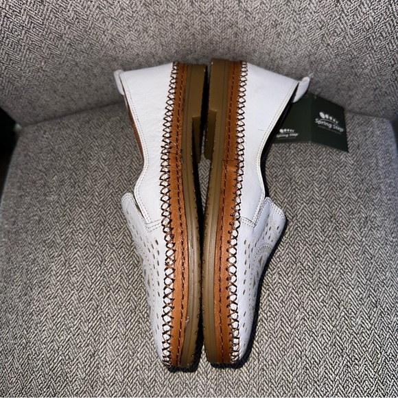 Spring Step Ingrid Soft Leather Slip On Loafer White Women Size 6.5 EU 37 NIB - Picture 12 of 13